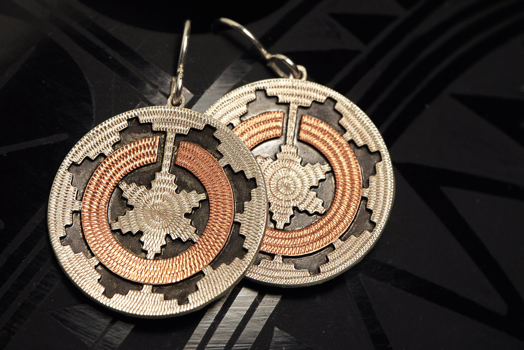 Navajo Wedding Basket Earrings All rights reserved © Macro… Flickr