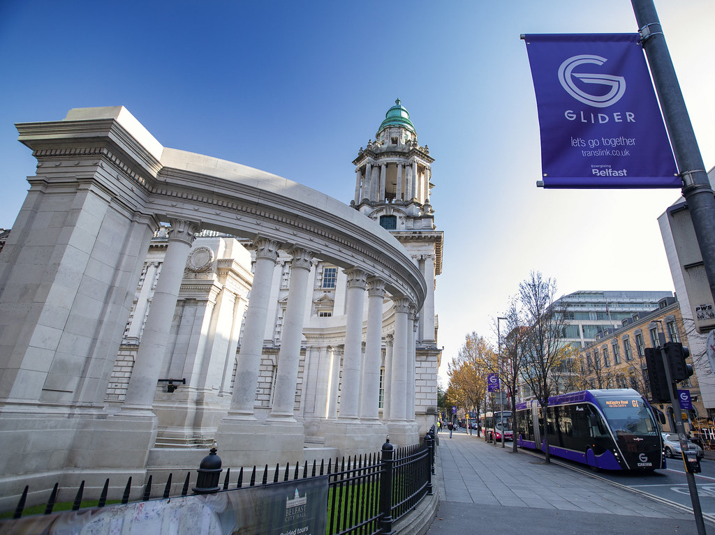 Glider in Belfast City Centre GliderBelfast Translink Northern