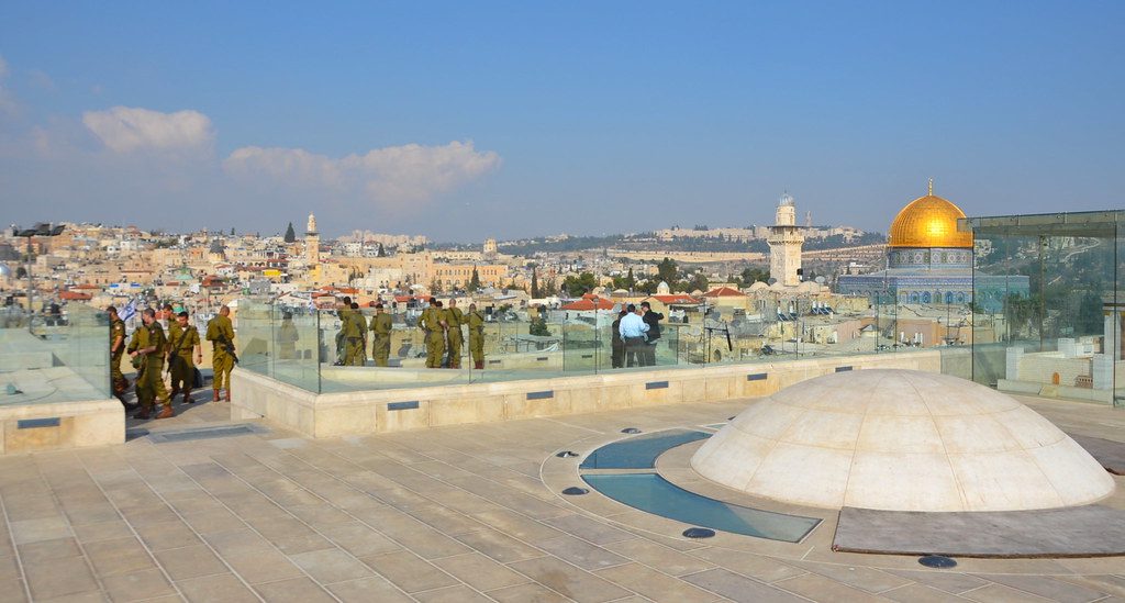 Soldiers for the view View from the roof of the Aish HaTor… Flickr