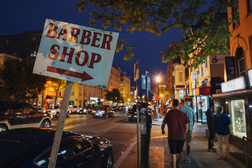 Barber Shop U Street NW, Washington, DC. Mike Maguire Flickr