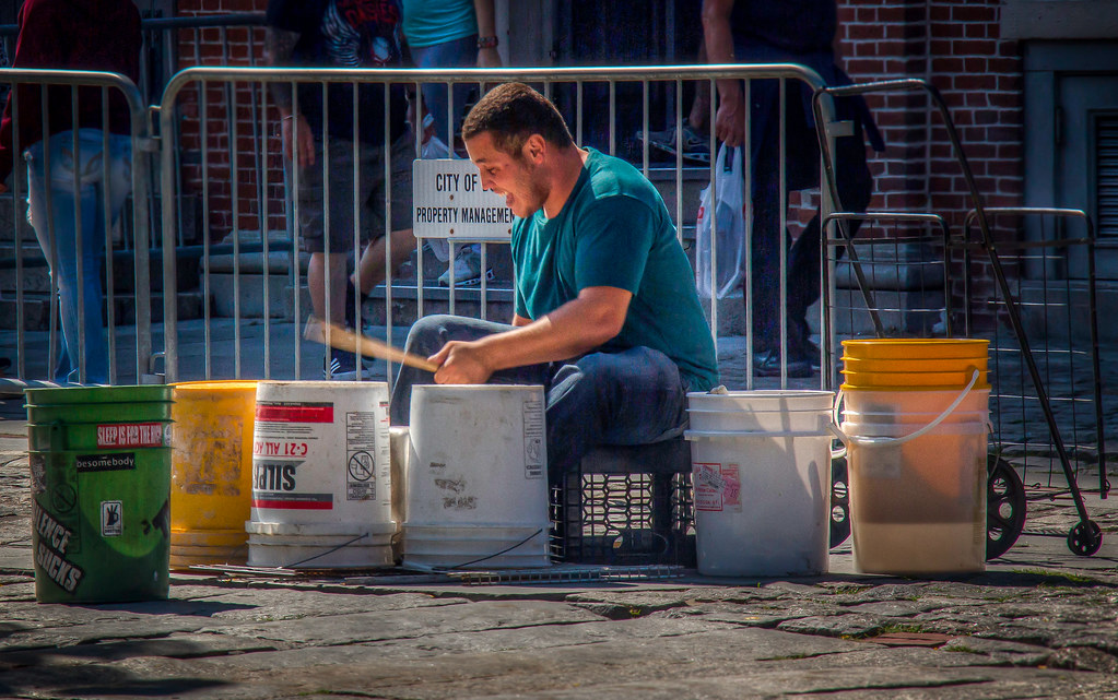 Bucket Drummer at Faneuil Hall Boston, MA Donnie King Flickr