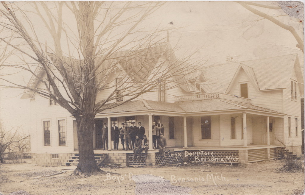 NW Benzonia MI RPPC RARE BENZONIA ACADEMY BOYS DORMITORY o… Flickr