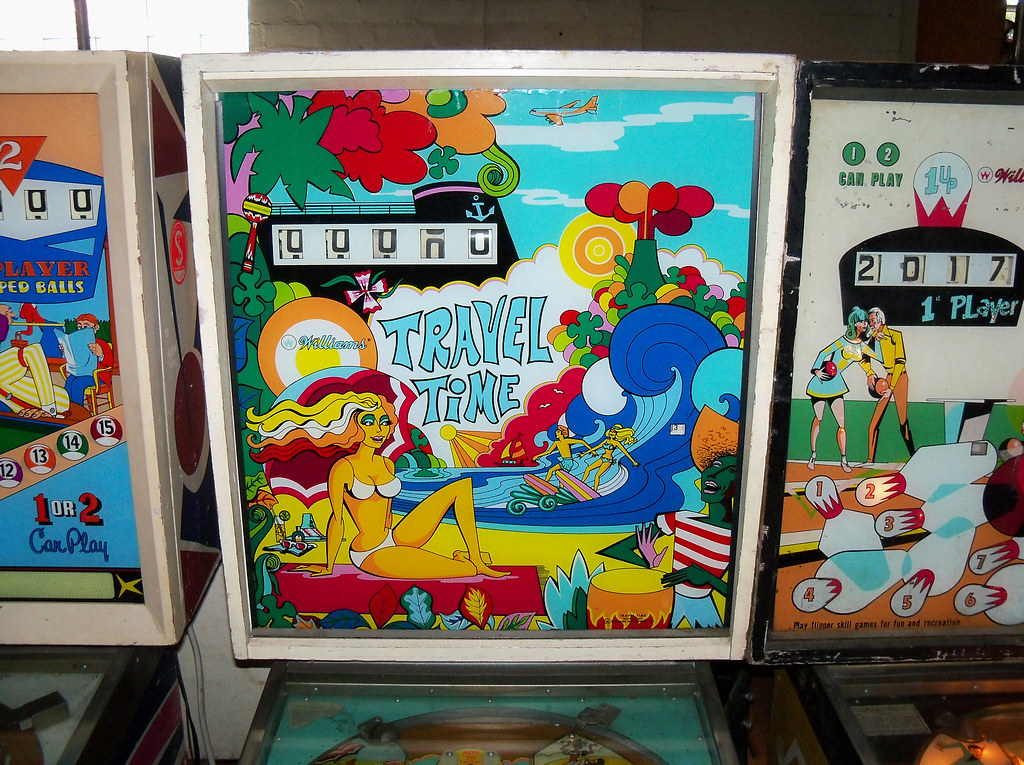 Travel Time Backglass for the Travel Time pinball machine.… Flickr