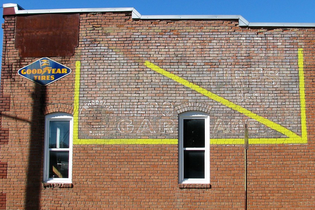 Goodrich Sign Lebo, KS Restoration in Progress Flickr