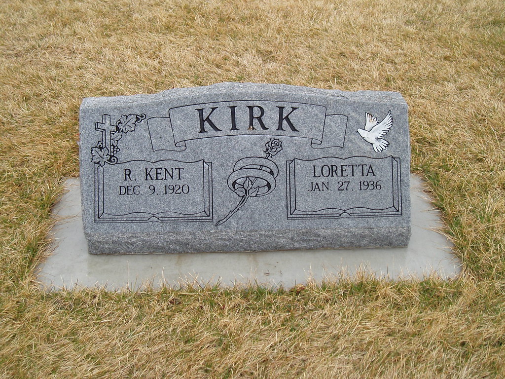 R. Kent and Loretta Kirk Headstone JenniferKubus Flickr