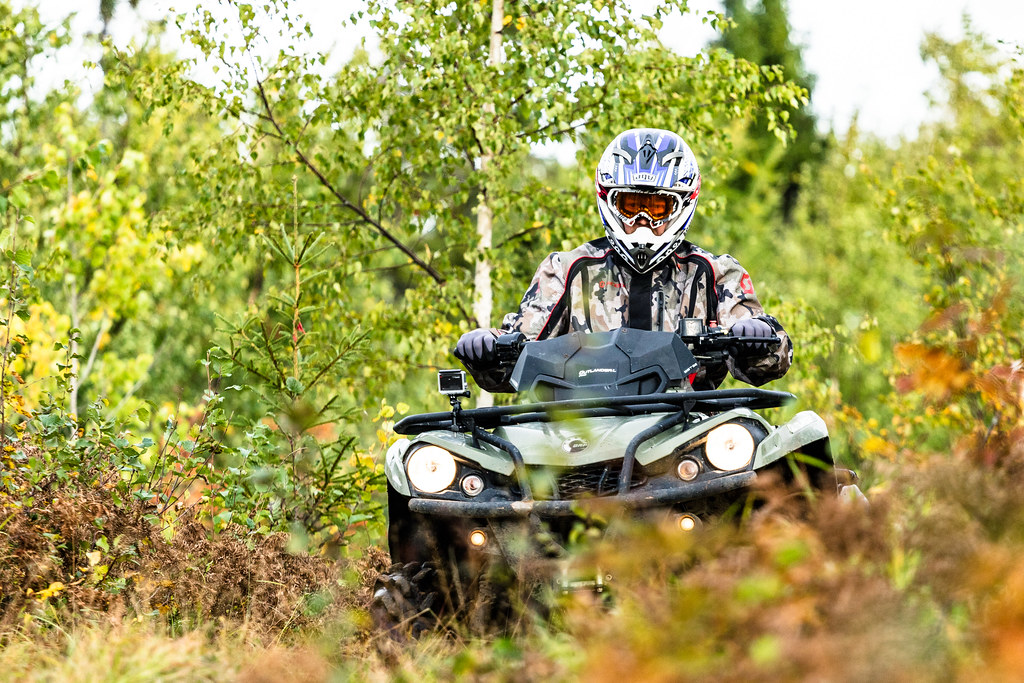 ATV driver in early autumn Finland Lakeland Flickr