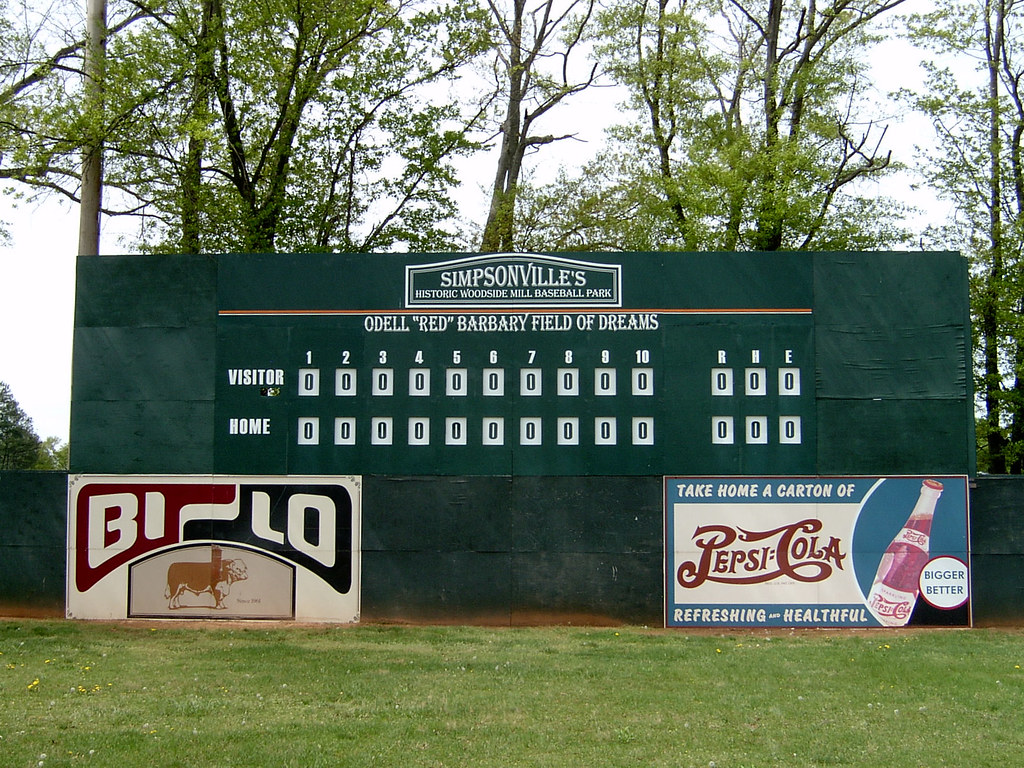 2007 Scoreboard Woodside Mills Baseball Park, Simpsonville… Flickr