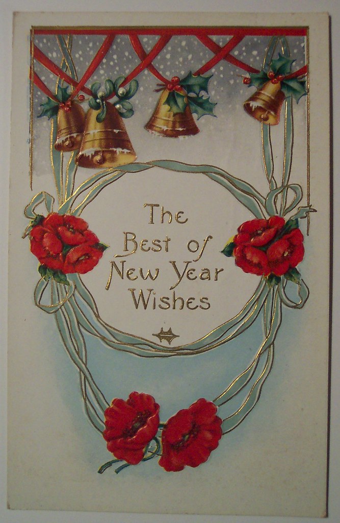 Vintage New Years Postcard Dave Flickr