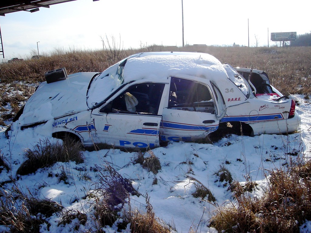 Oshkosh 50 An abandoned Oshkosh PD car. ken fager Flickr