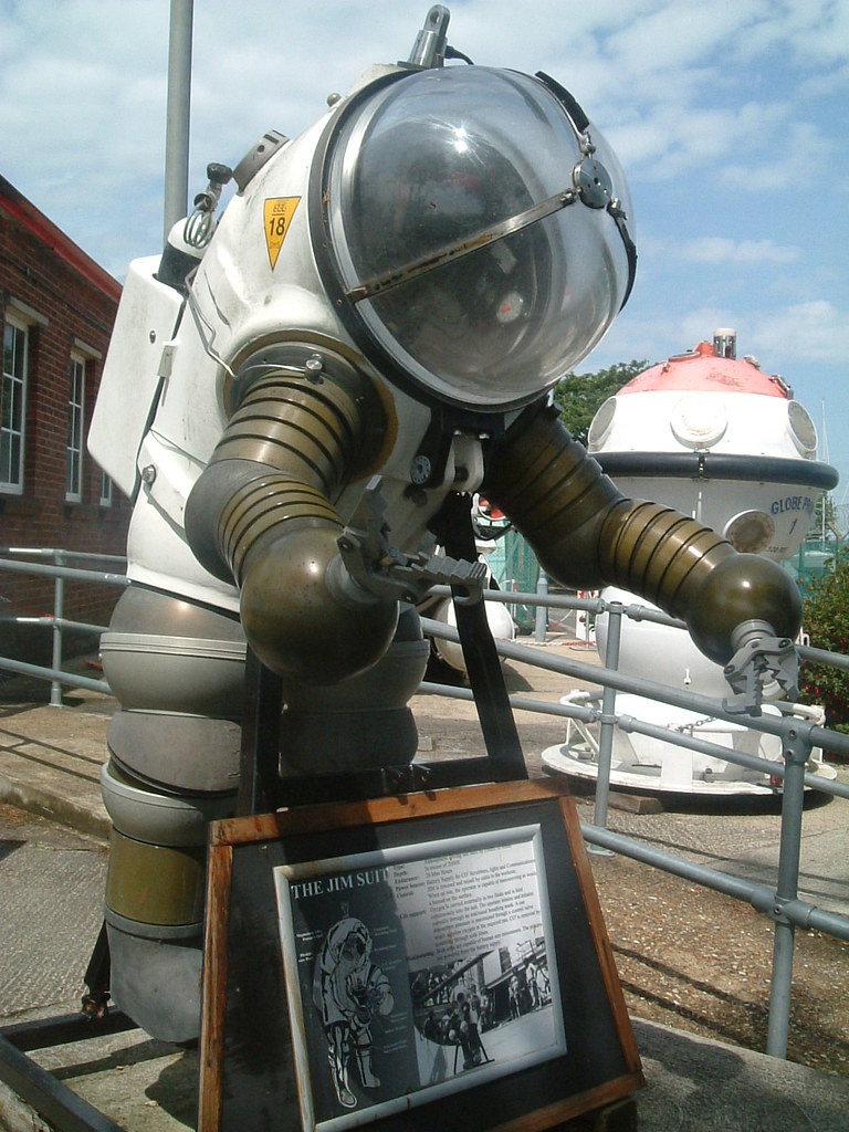 JIM Suit On display at the Royal Navy Submarine Museum in … Flickr