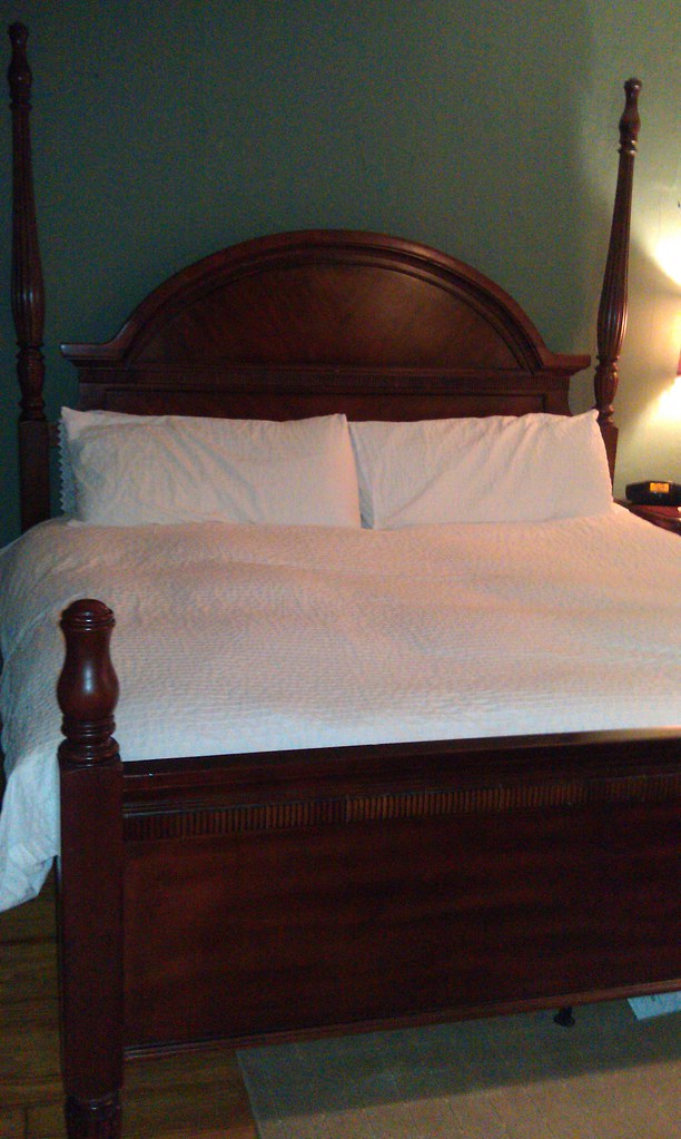Cherry King size 4 Post Bed (king headboard, footboard, fr… Flickr