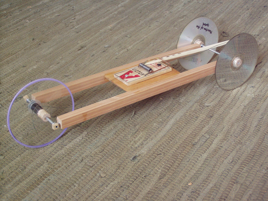 Mousetrap Car A string is tied around the extension arm wh… Flickr