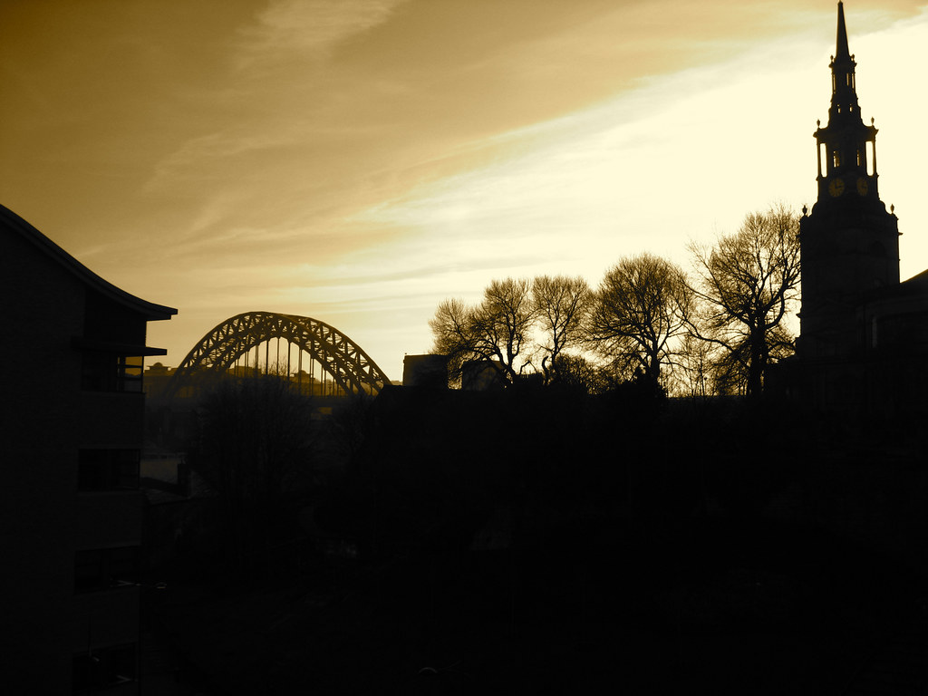 Tyne Bridge from Sandgate Silhouette Sepia Newcastle Gat… Flickr