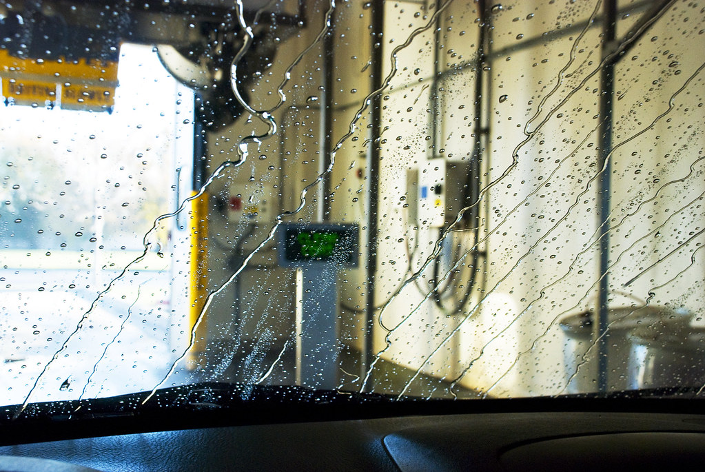 Car wash A view from inside the car in our car wash Shannon Merritt