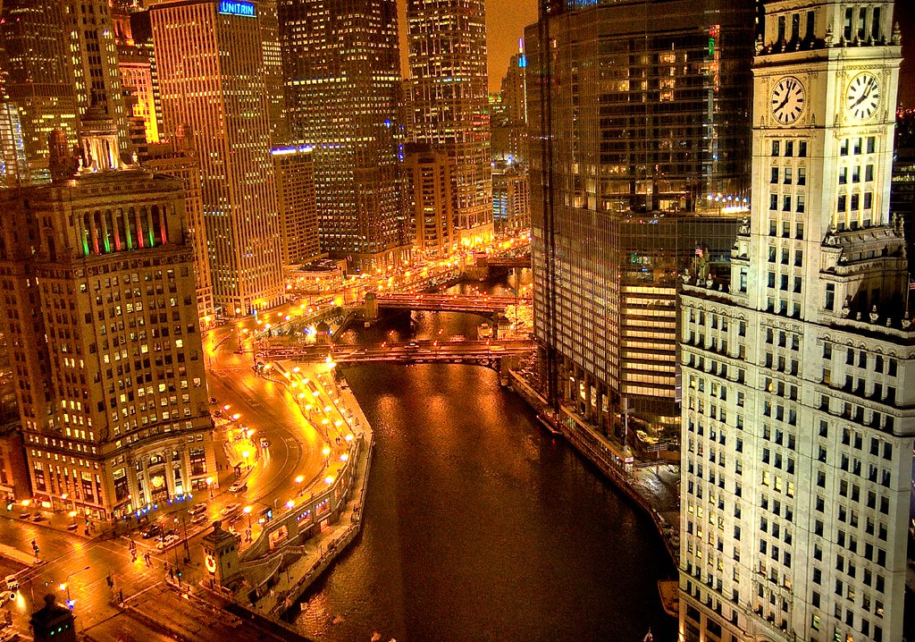 Holiday Time in Chicago View west down the Chicago River a… Flickr
