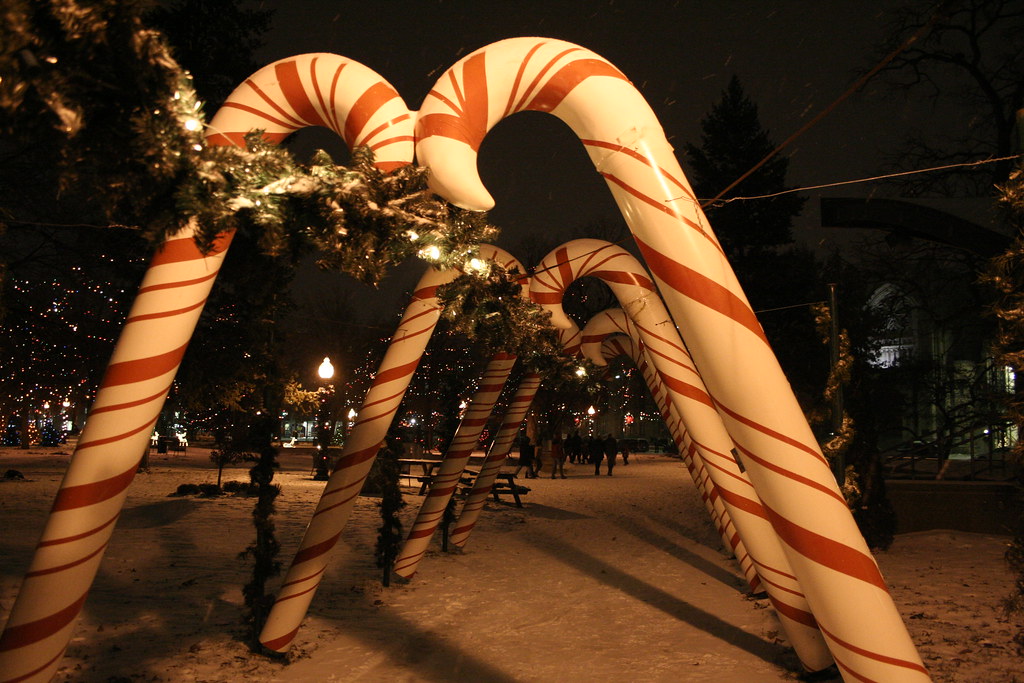 Candy Cane Lane. Bronson Park, Kalamazoo MI. Jill Flickr