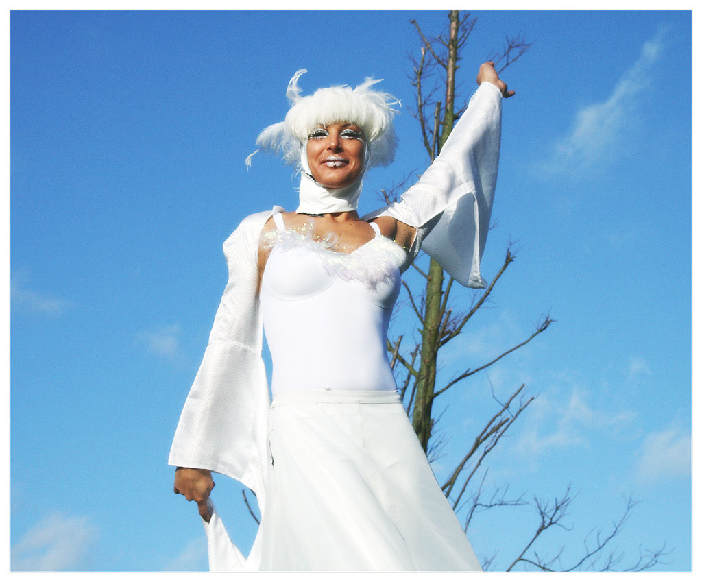 sky high The lovely Vanessa Kurth. She is an artist, stilt… Flickr