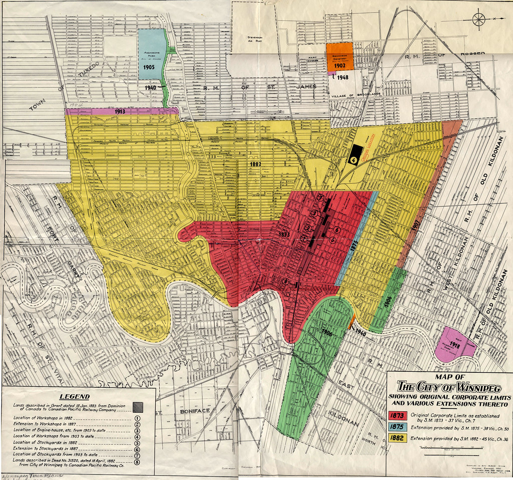 Map of the City of Winnipeg Showing Original Corporate Lim… Flickr