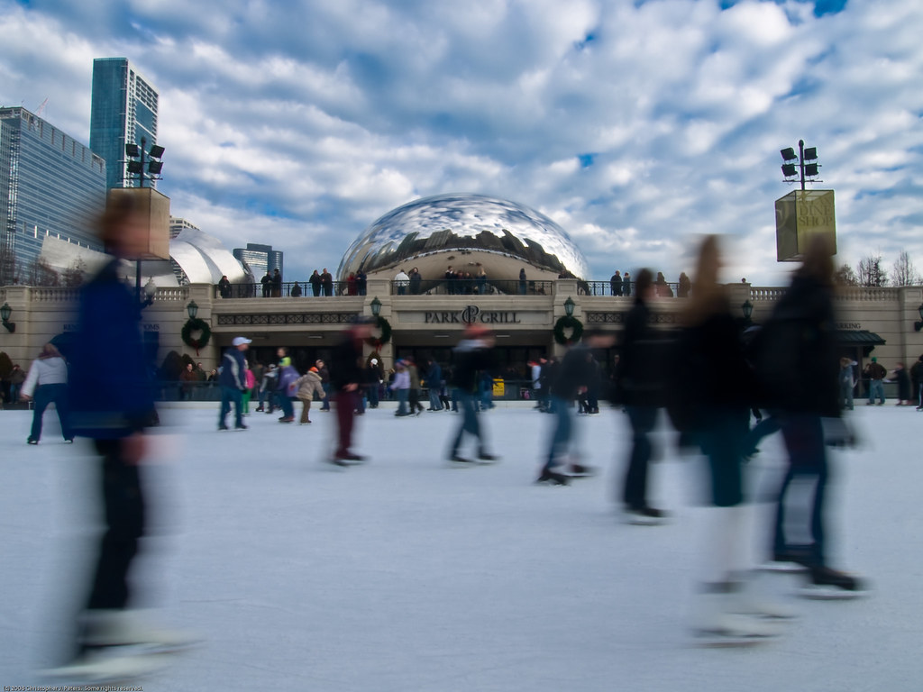 Skating rink at Millennium Park, Chicago, January 2008 Flickr