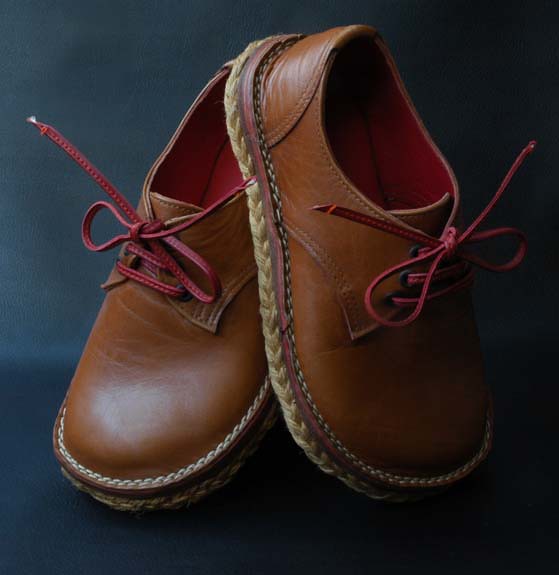 Brown Kid Leather Rope Soled Shoes. 1992 Alan Raddon Sho… Flickr