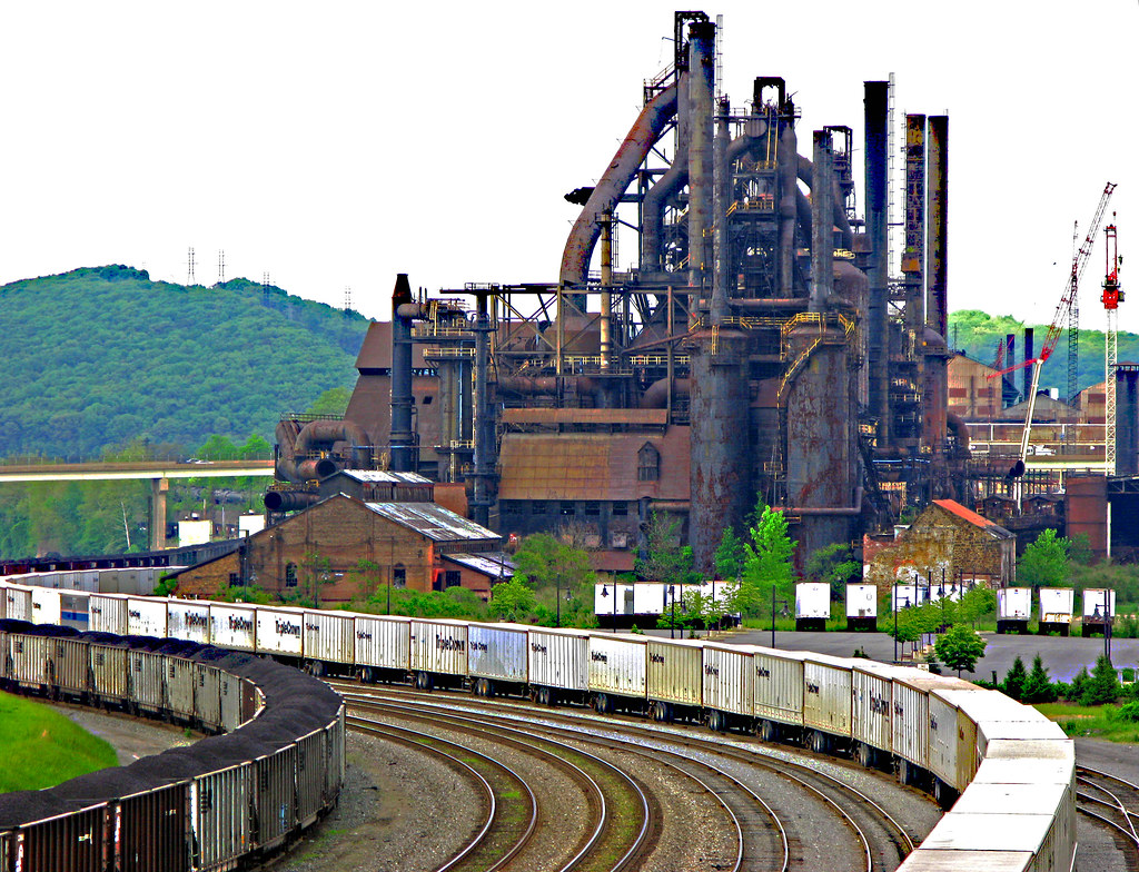 Trains Passing By the Steel Bethlehem Steel, Bethlehem PA Flickr