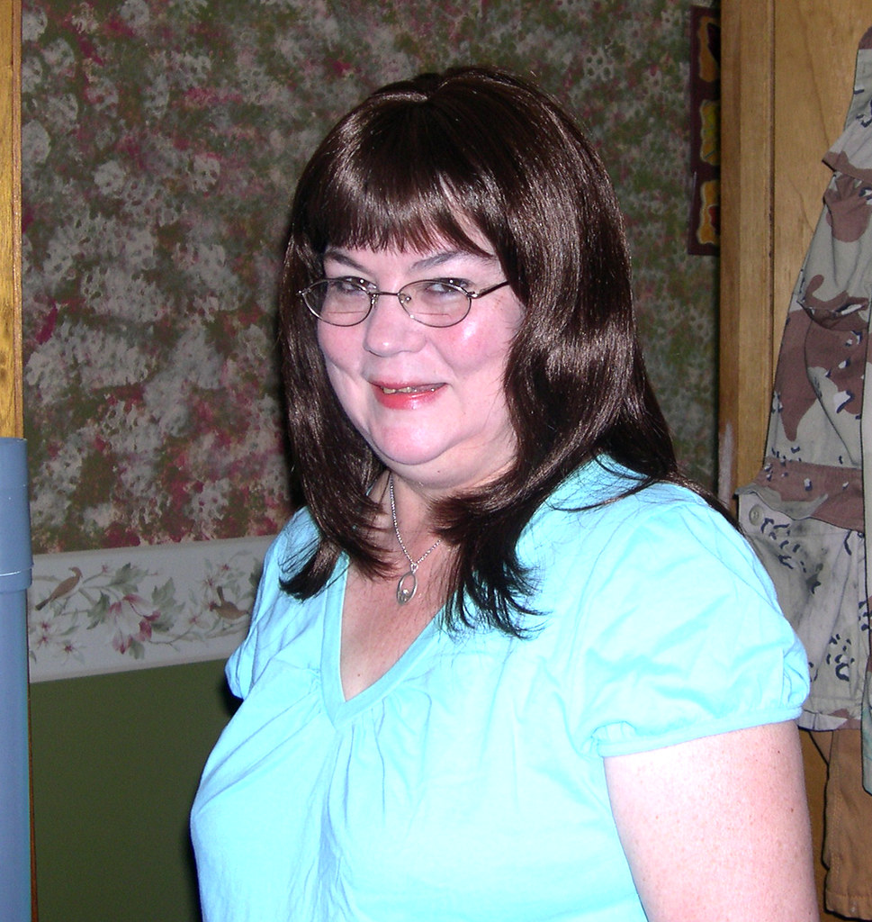 Carol trying out the new wig. She likes the look, so do I.… Flickr