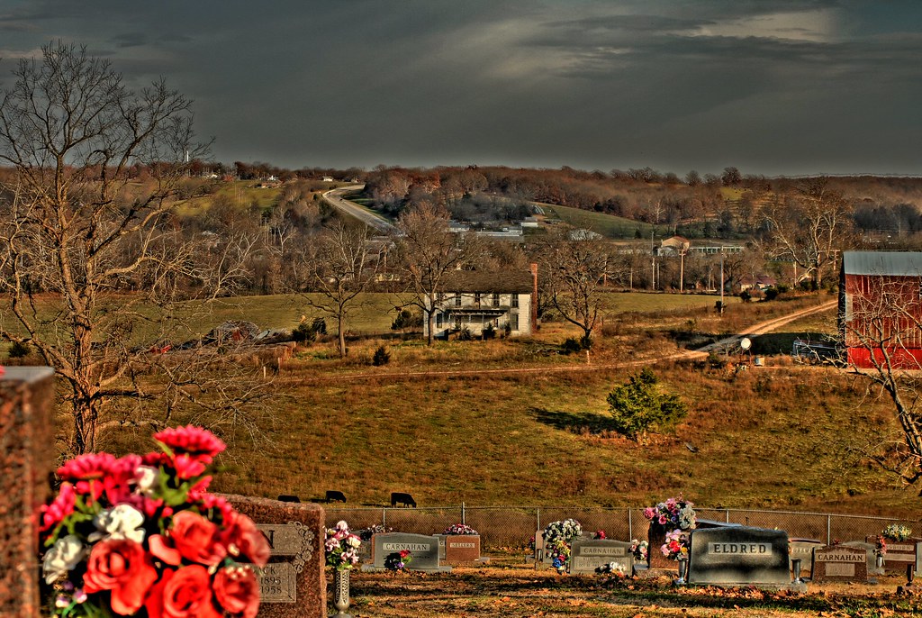 Rural Rest in Peace View from cemetary in Mack's Creek, MO