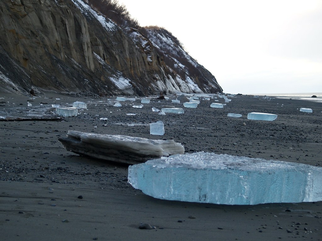 A3 075 Large Ice blocks line the beach in Ninilchik, Alask… Flickr