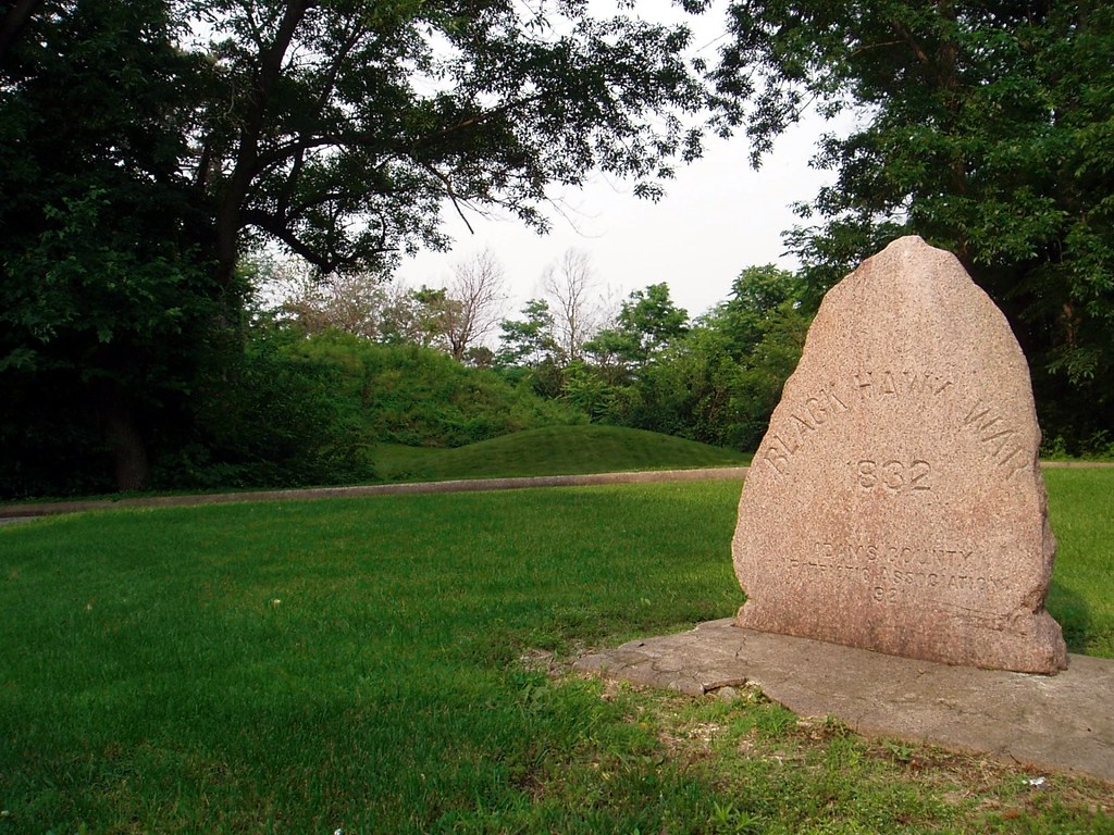 holy ground Blackhawk War memorial. In the background are … Flickr
