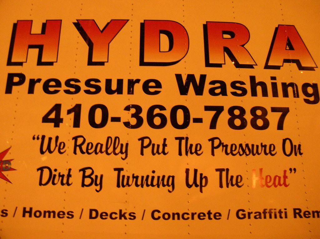 Hydra Pressure Washing explained caught the goofy slogan a… Flickr