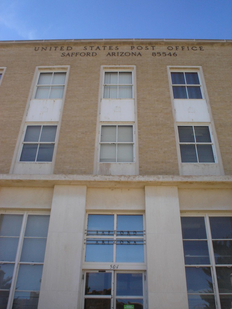 U.S. Post Office, Safford, Arizona 85546 Detail. thornydalemapco