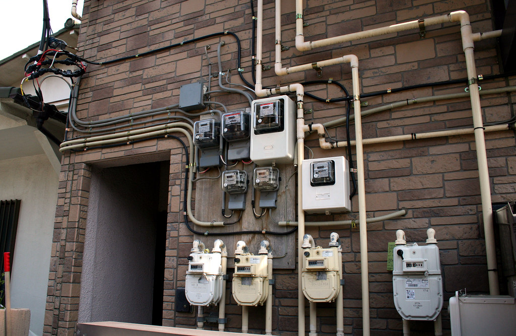 electric & gas meters, pipes, cords ivva Flickr