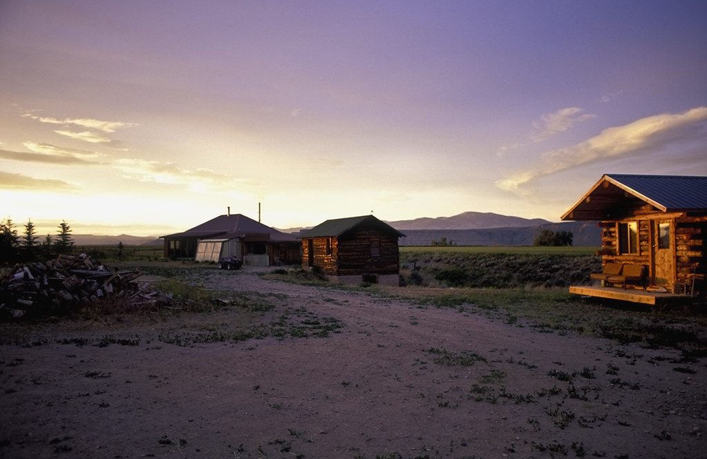 Tim's Old Home Crowheart Wy. W/ Reid's cabin on the right.… Merritt