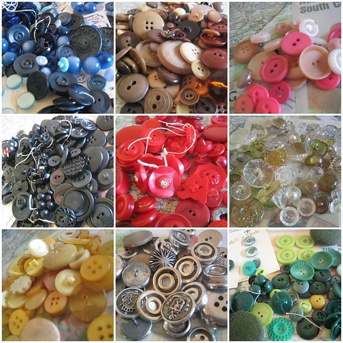 Buttons! 1. Blue buttons, 2. Brown buttons, 3. Pink button… Flickr