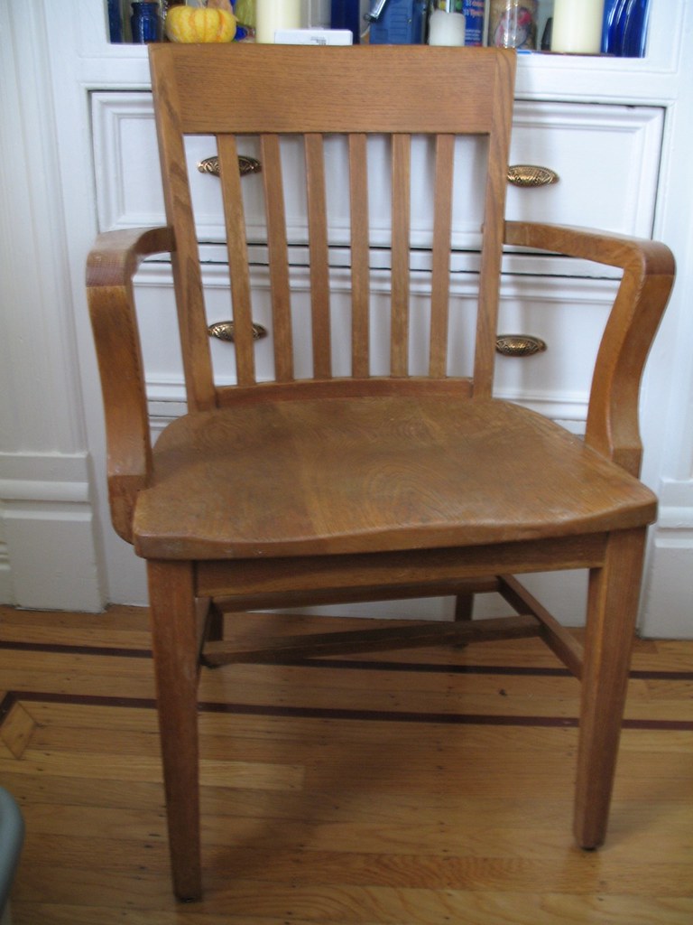 Vintage Oak Library Chair Flickr