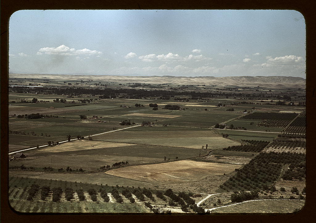 Cherry orchards and farming land, Emmett, Idaho (LOC) Flickr