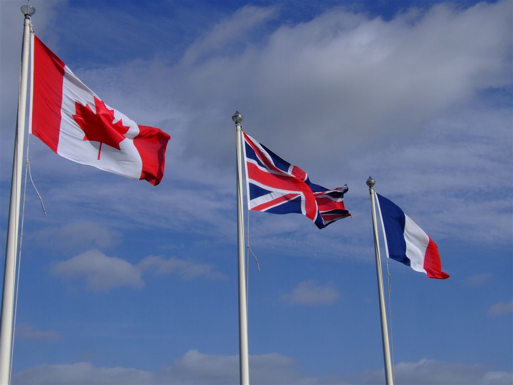 Canada Britain and France Flags fly over Newhaven Fort as … Flickr