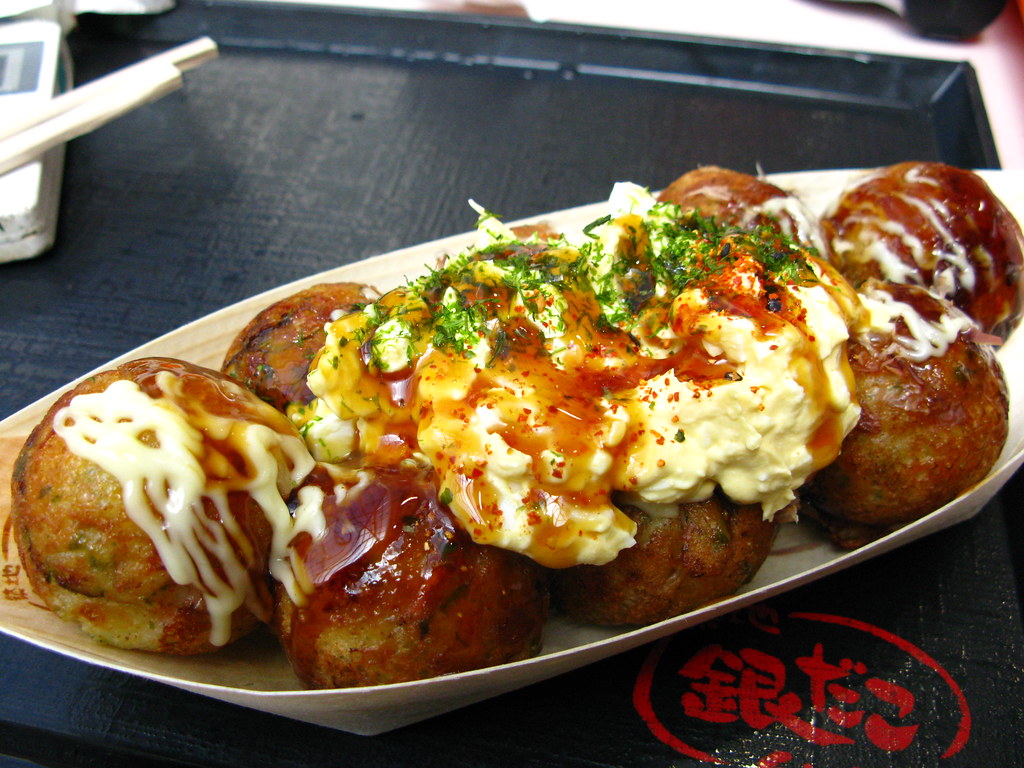 Best Takoyaki Balls!!! Served with an creamy egg salad top… Flickr
