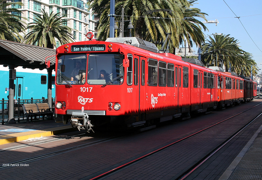 The Tijuana Trolley A southbound MTS Trolley passes the Sa… Flickr