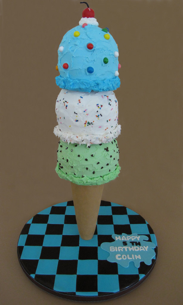 Scoops of Ice Cream Birthday Cake a photo on Flickriver