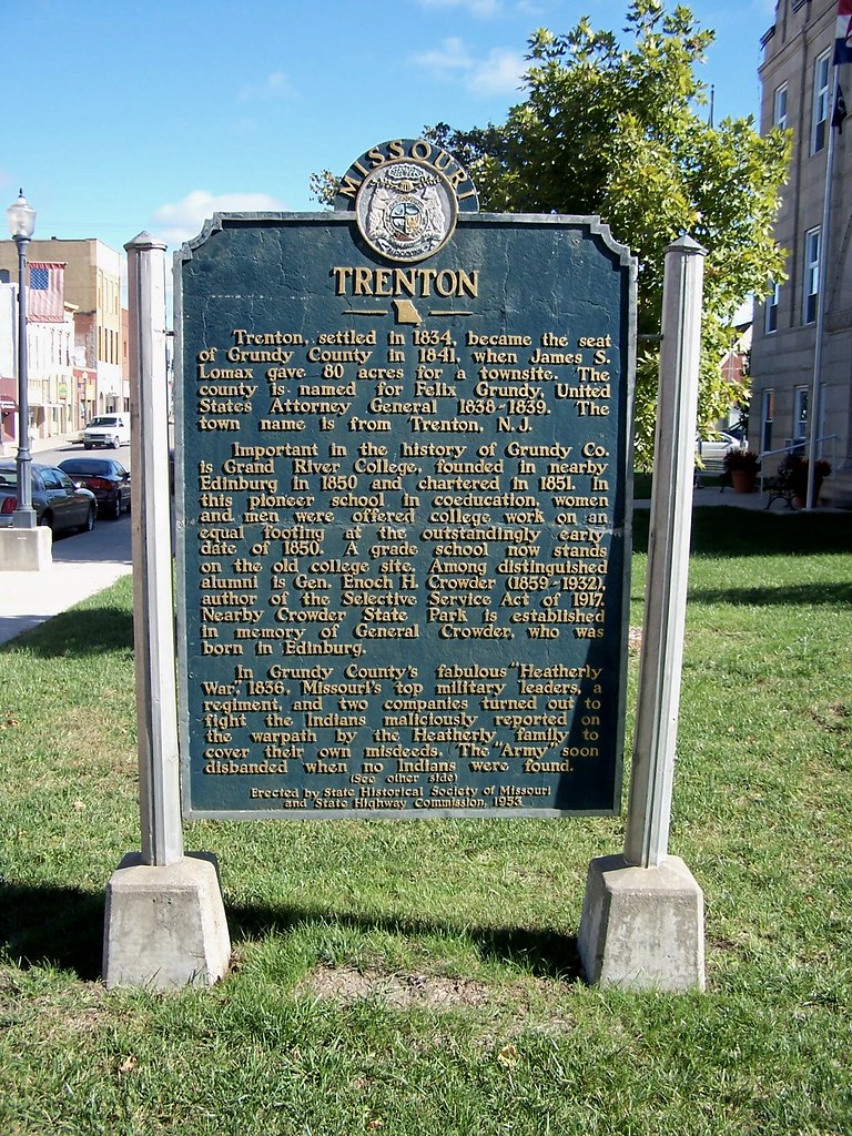 Trenton Historical Marker Beside the Grundy County Courtho… Flickr