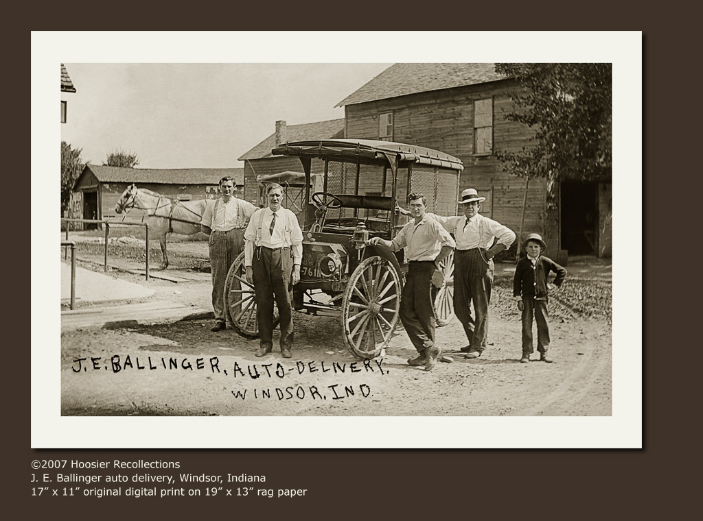 J. E. Ballinger auto delivery, Windsor, Indiana __________… Flickr