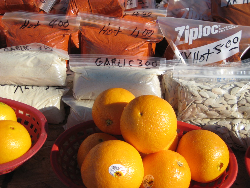 Spicy Oranges and red chile powder at the Albuquerque Flea… Flickr