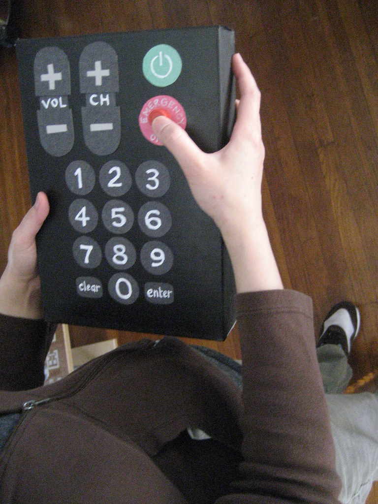 gigantic cardboard remote control This is a gigantic fake … Flickr