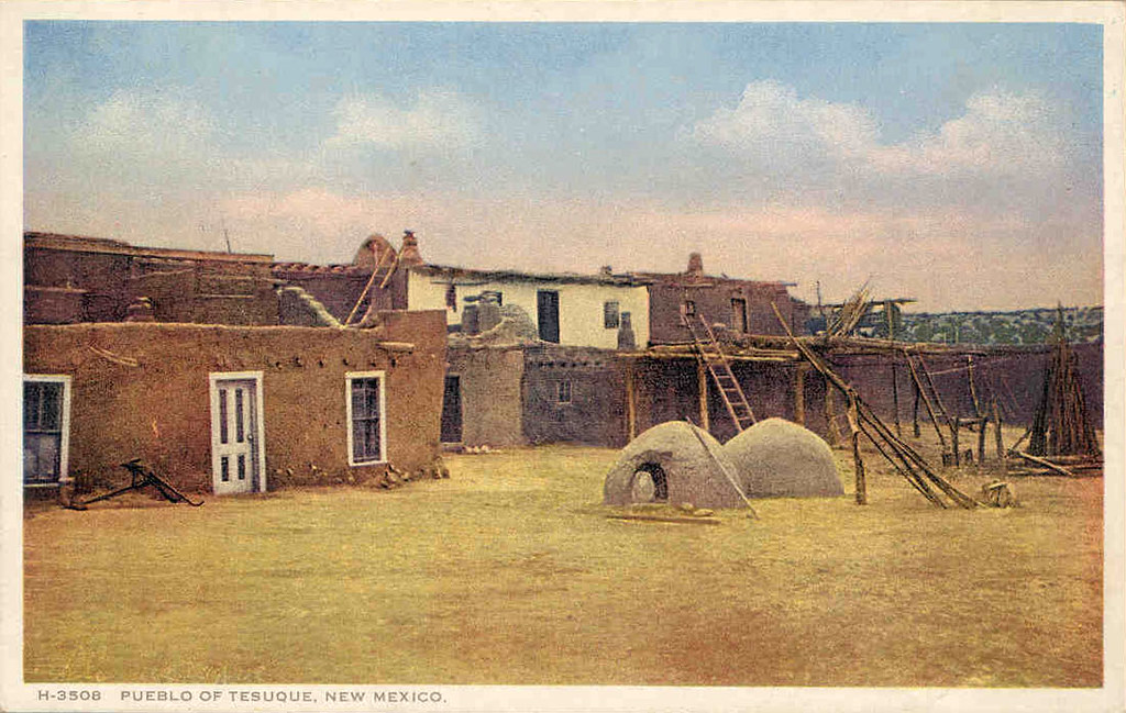 Postcard Pueblo of Tesuque This vintage postcard from Fred… Flickr