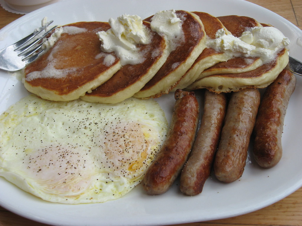 Pig n Pancake breakfast. Ellen Portland Flickr