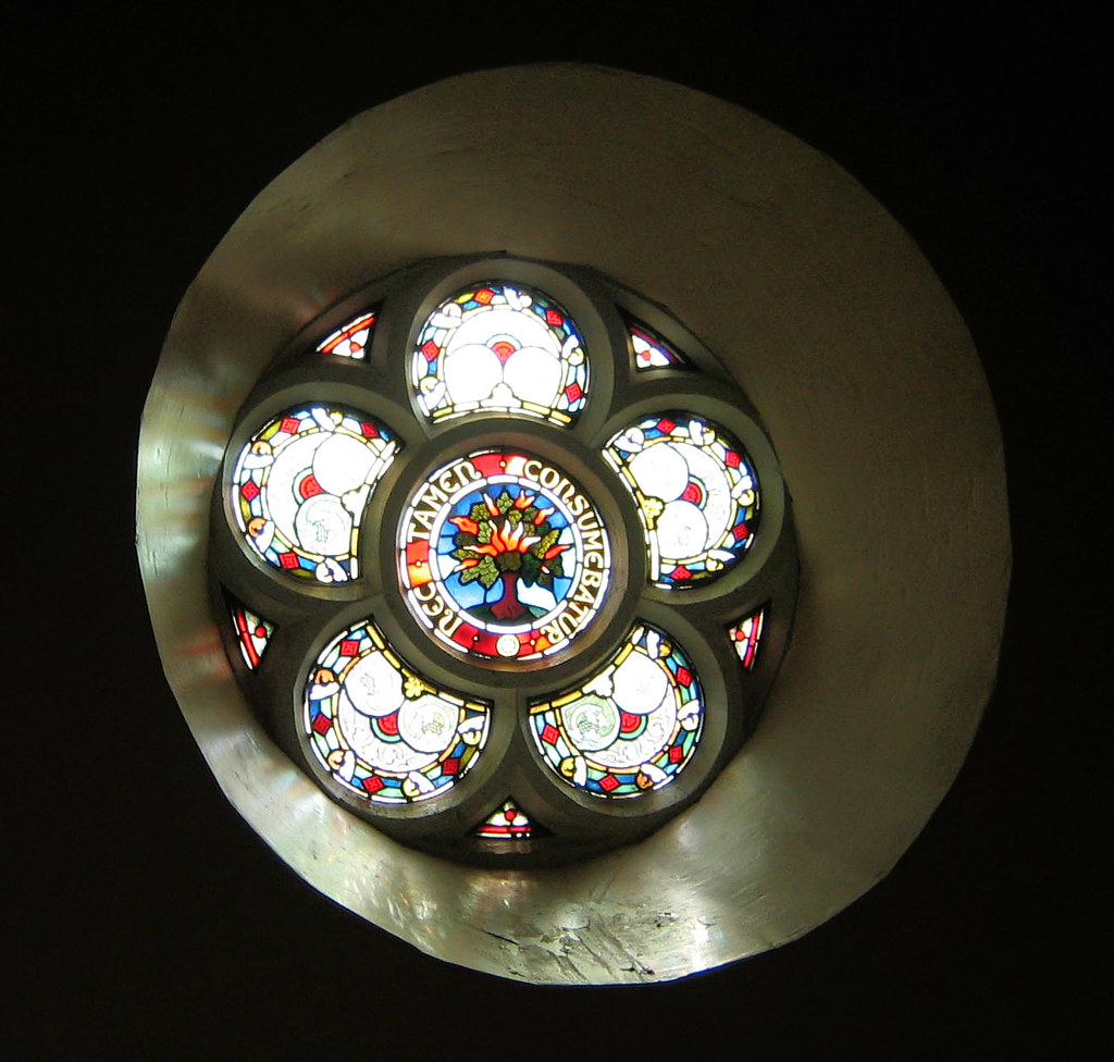 stained glass window repair rdw Burning Bush Repair to thi… Flickr