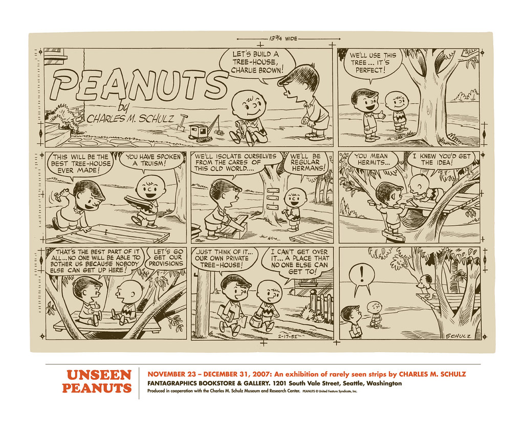 Unseen Peanuts exhibit at the Fantagraphics Bookstore & Ga… Flickr
