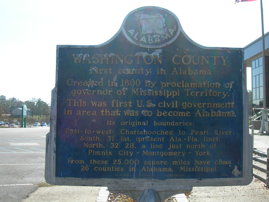 Washington County Historic Marker Chatom, Alabama Jimmy Emerson