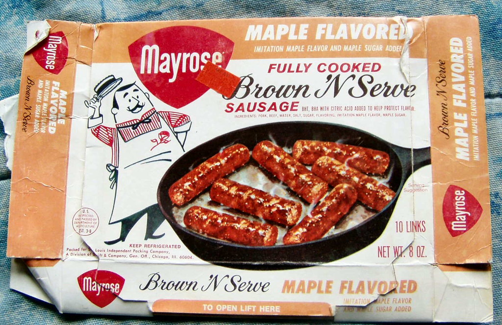 1960s Mayrose Sausage box could be 1960s or early 70s no… Flickr